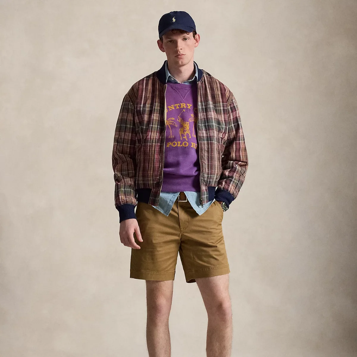23 cm Stretch Straight Fit Chino Short by Polo Ralph Lauren