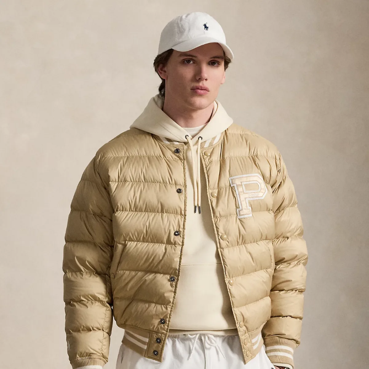 The Colden Quilted Letter Jacket by Polo Ralph Lauren