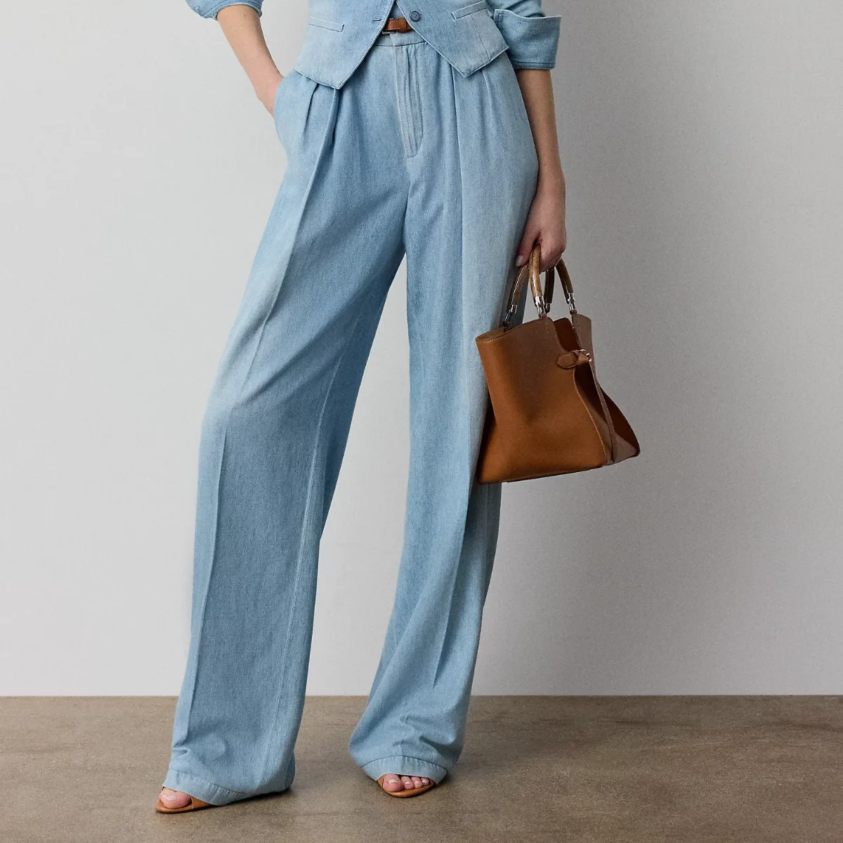 Livie Cotton Denim Trouser by Ralph Lauren Collection