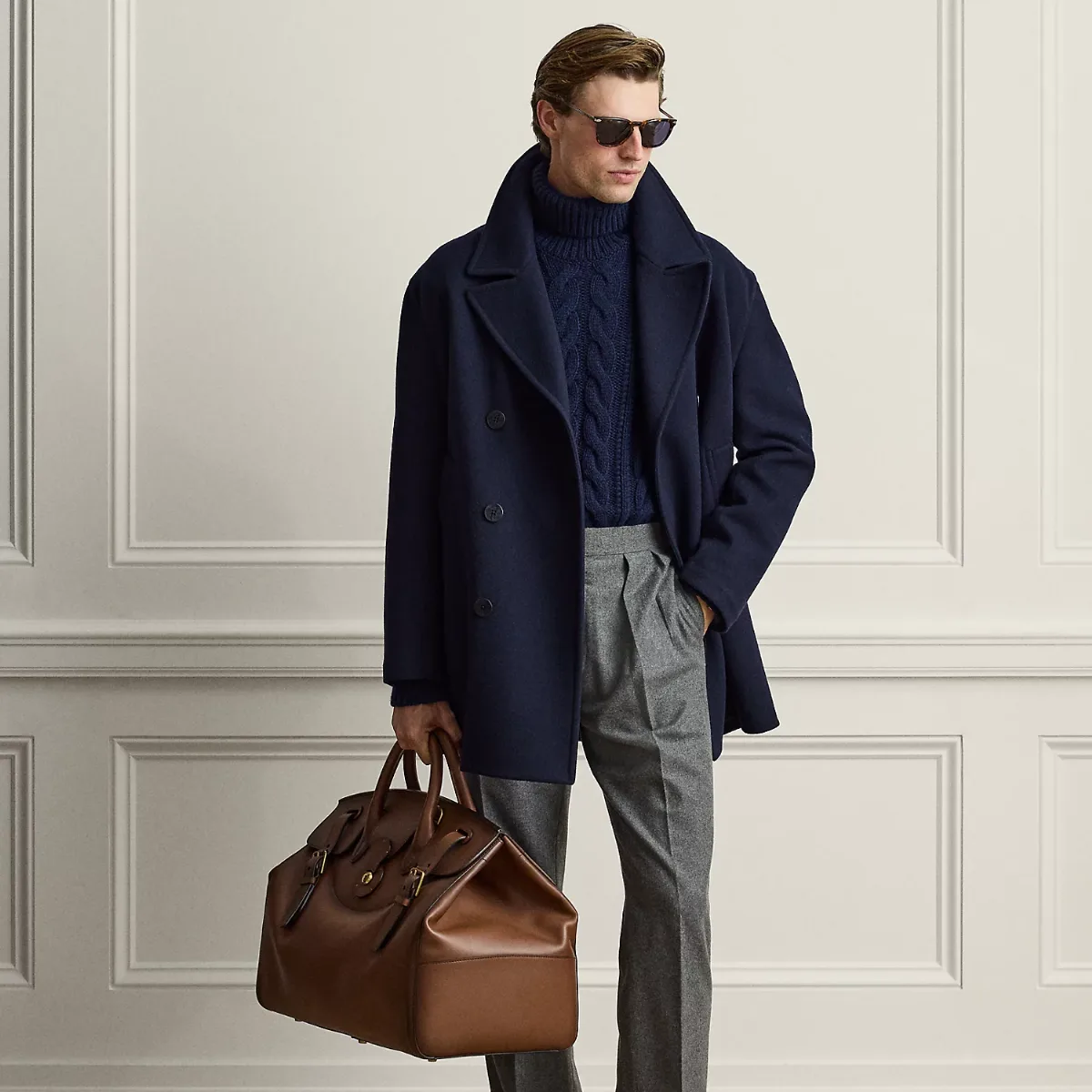 Gregory Hand-Tailored Flannel Trouser by Ralph Lauren Purple Label