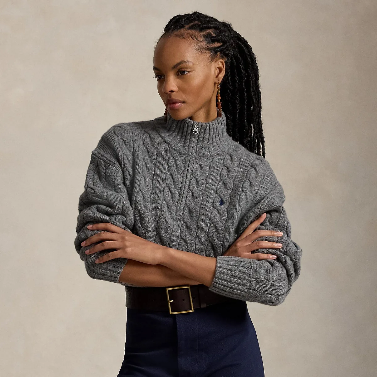 Cable Wool-Cashmere Half-Zip Jumper by Polo Ralph Lauren