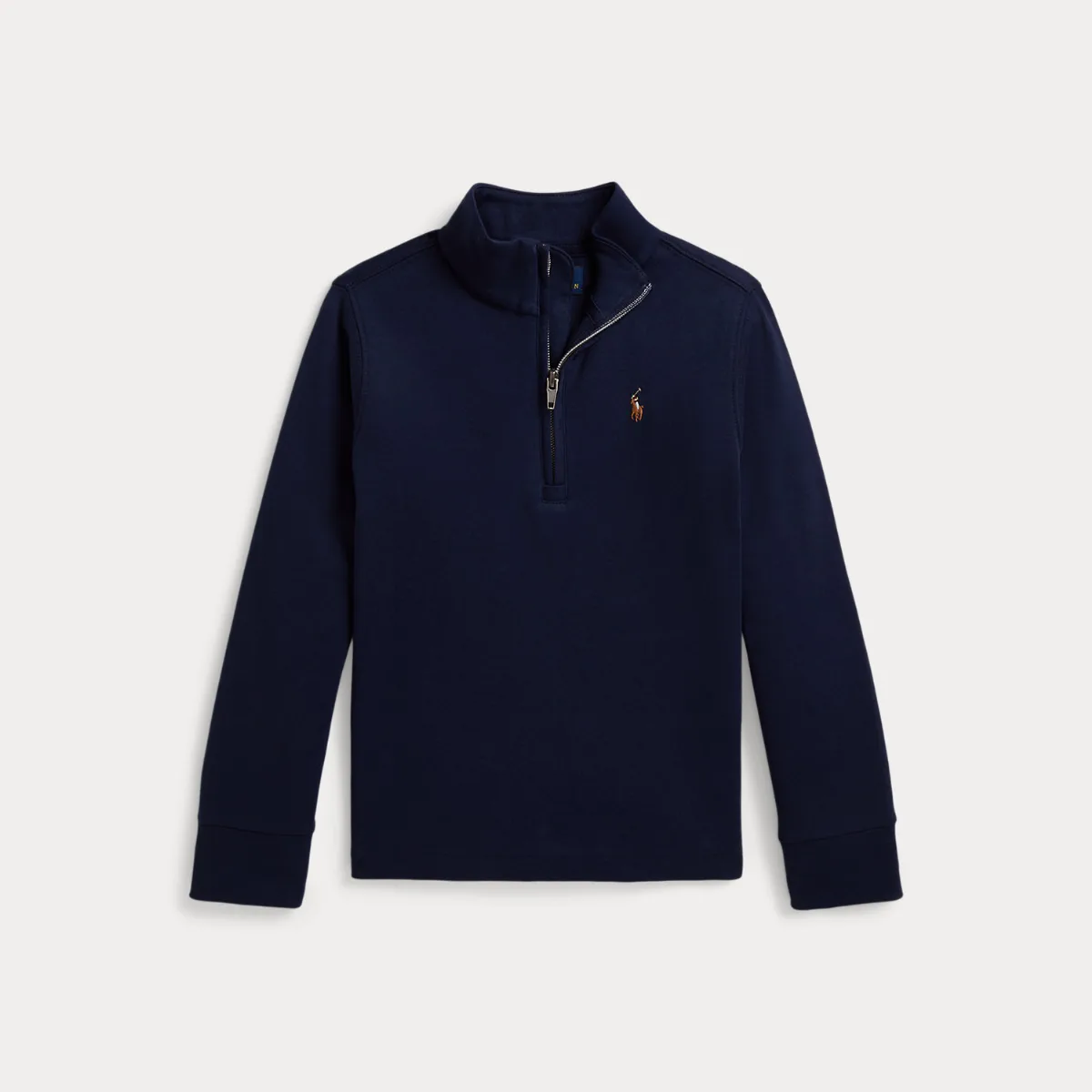 Quarter-Zip Cotton Interlock Pullover by Ralph Lauren