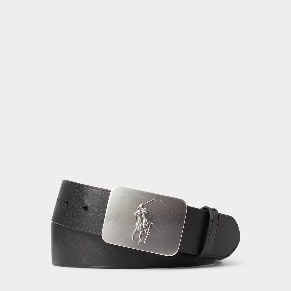 Pony-Plaque Leather Belt by Polo Ralph Lauren