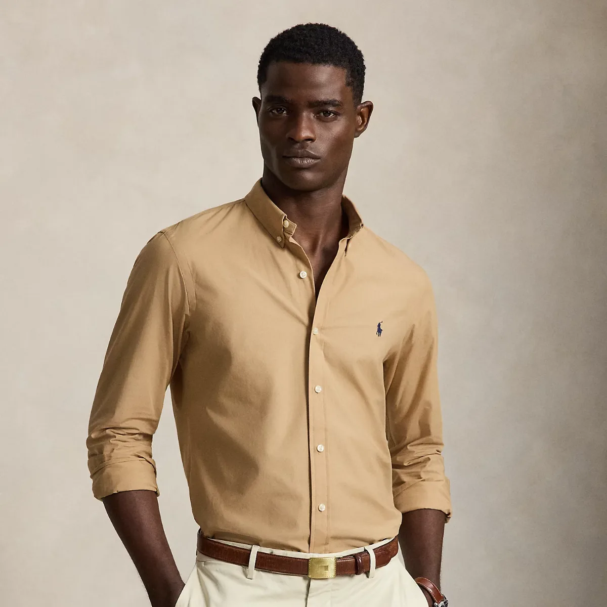Slim Fit Stretch Poplin Shirt by Polo Ralph Lauren