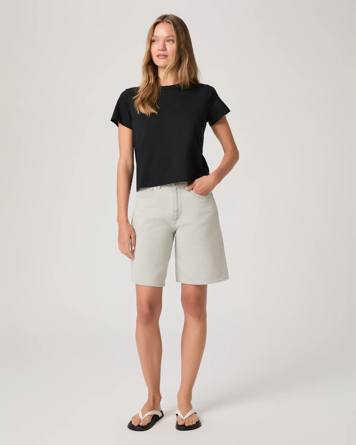 Faye Short - Pacific Haze Blue by PAIGE