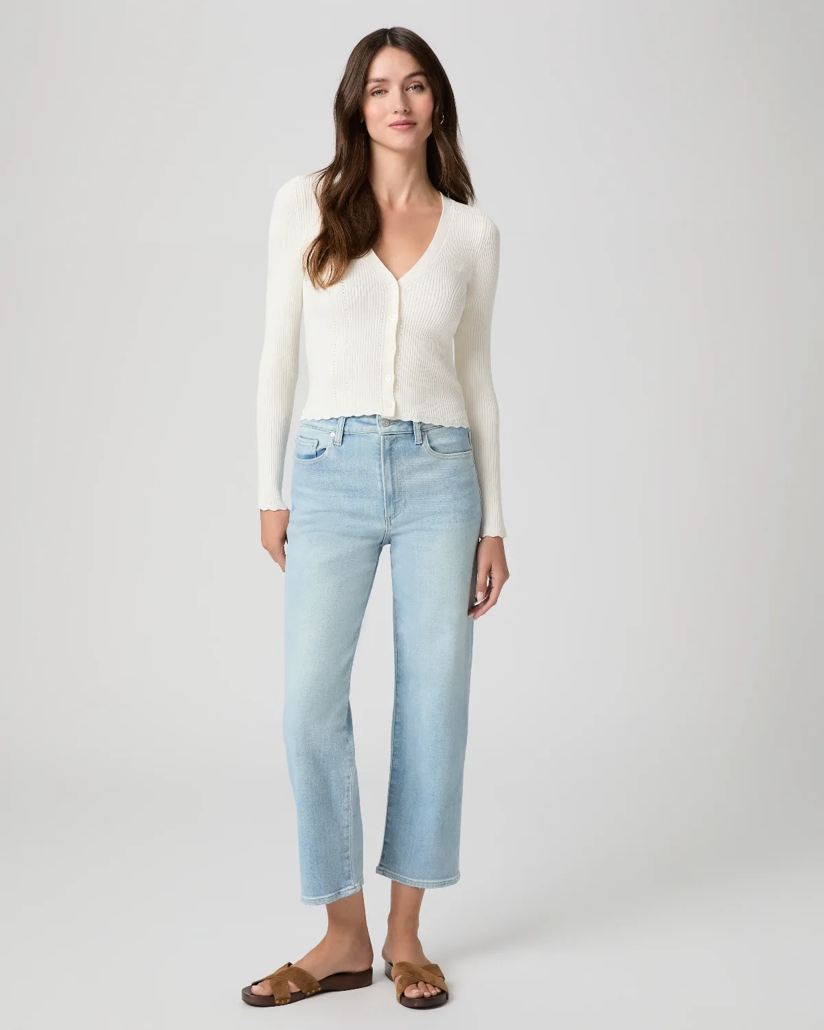 Stevie Crop Straight Jean - Coliseum Blue by PAIGE