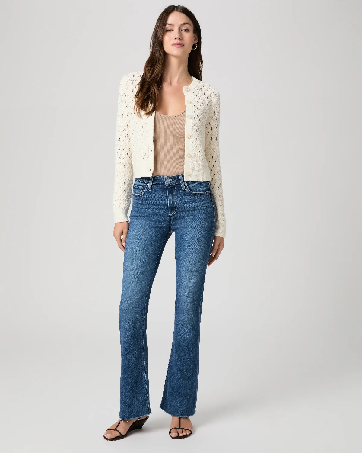 High Rise Laurel Canyon 32 Inch Bootcut Jean - Hollyhock by PAIGE