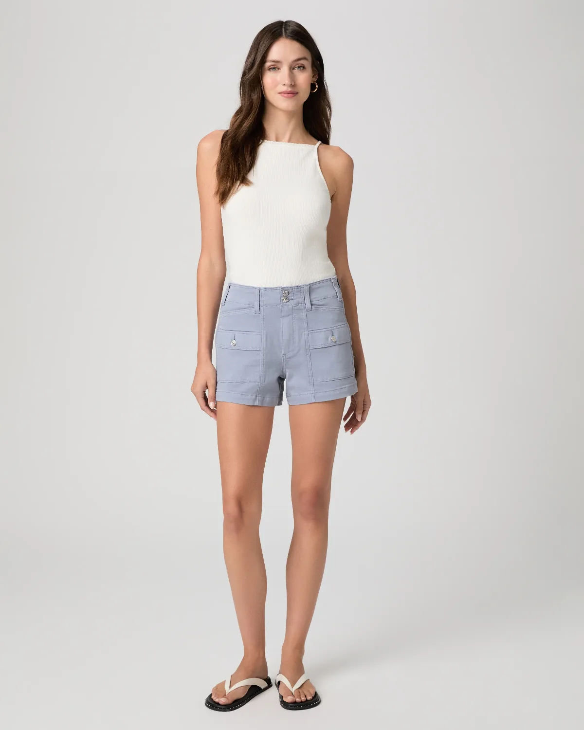 Olivia Cargo Short - Vintage Blue Breeze by PAIGE