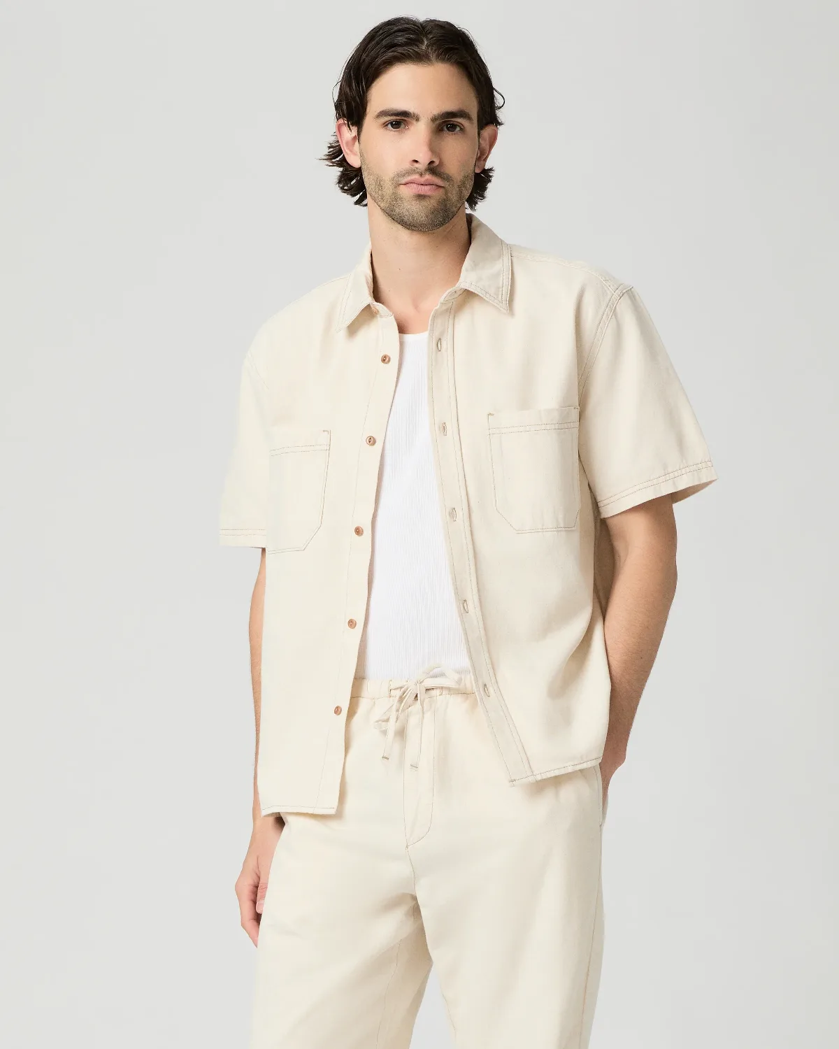 Saion Denim Short Sleeve Shirt by PAIGE