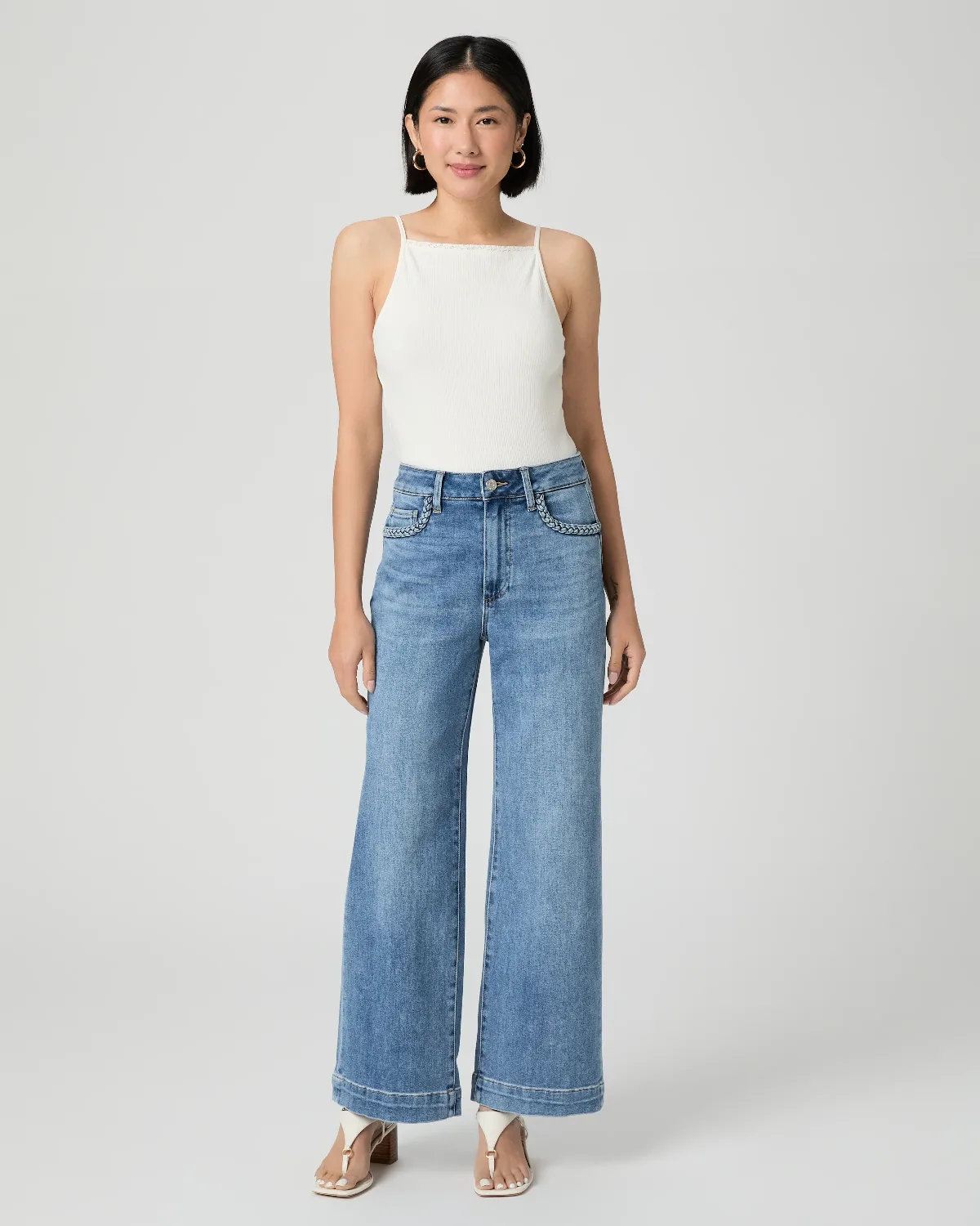 Anessa 28 Inch Wide Leg Jean - Encino by PAIGE