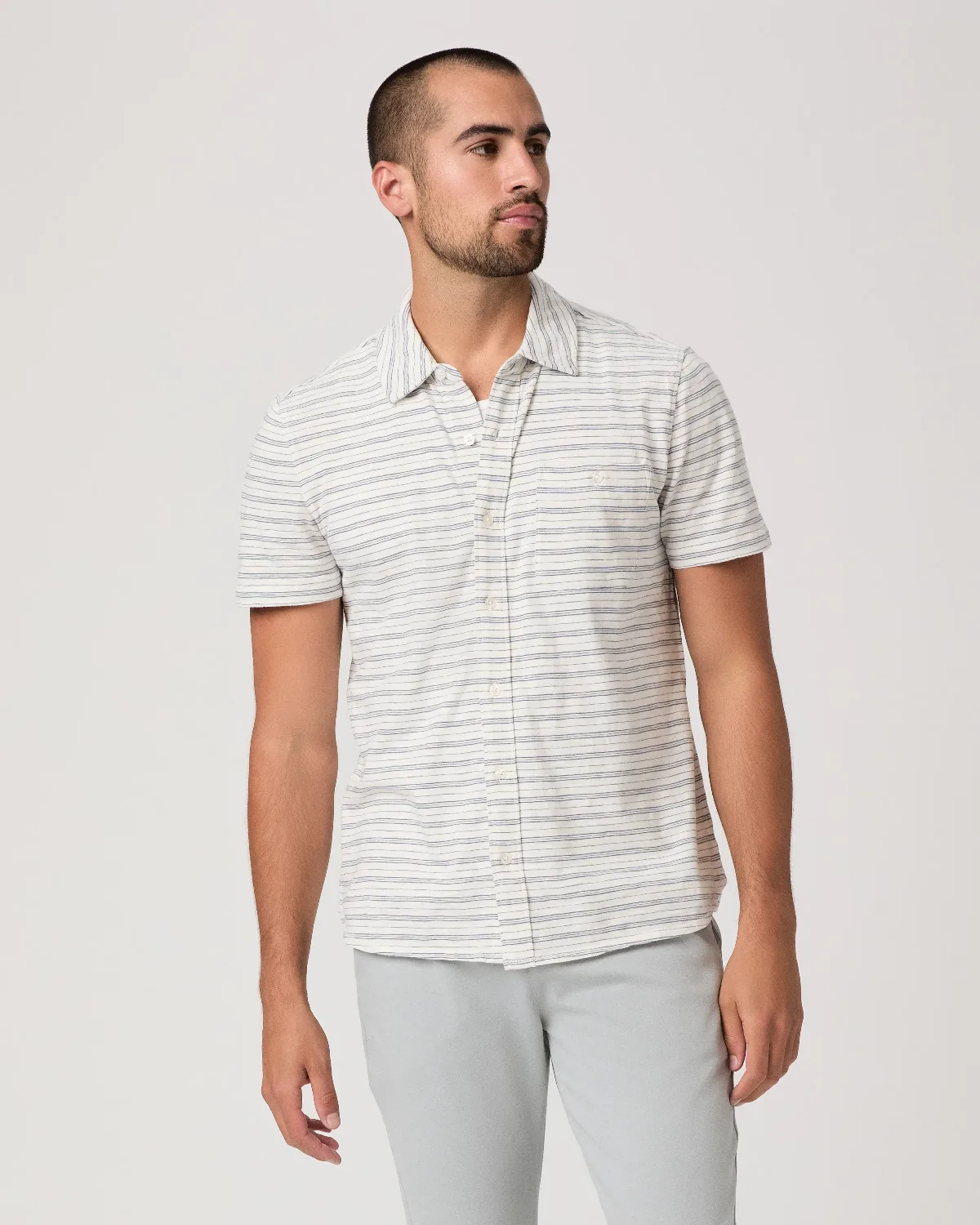 Carillo Short Sleeve Shirt - Blue Citrine by PAIGE