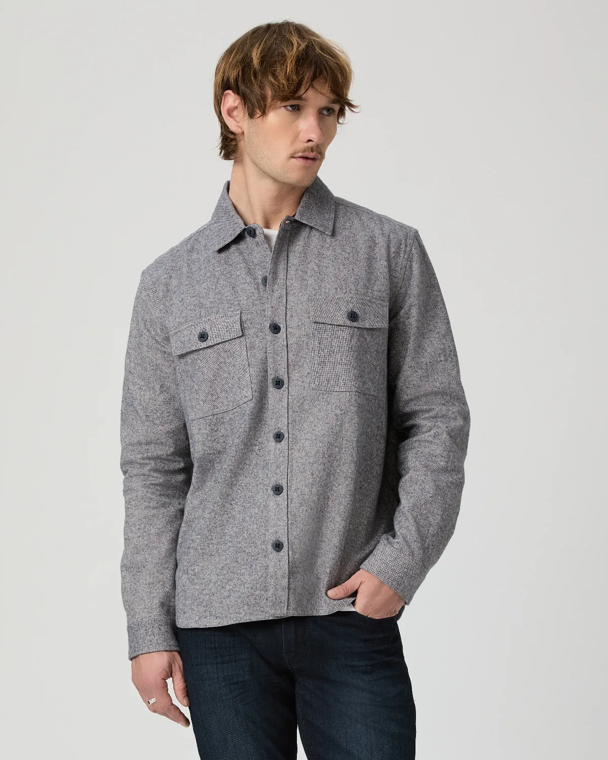 Seymore Overshirt - Navy Combo by PAIGE
