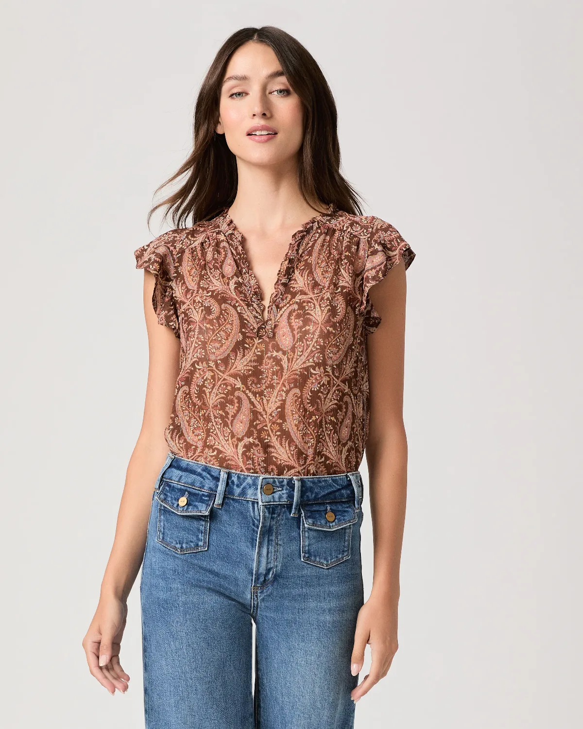 Cornelia Top - Oak Multi Silk