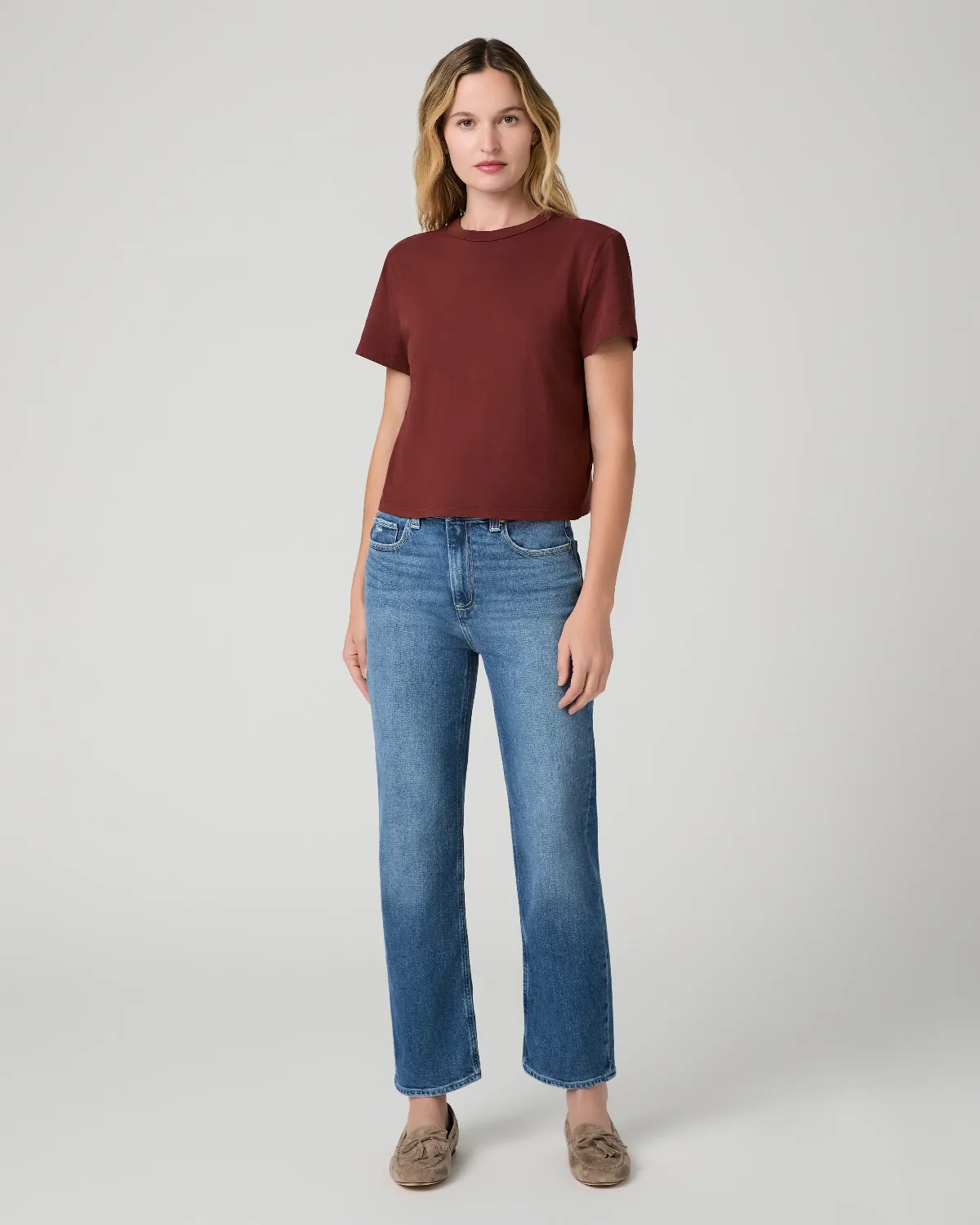 Stevie Ankle Straight Leg Jean by PAIGE