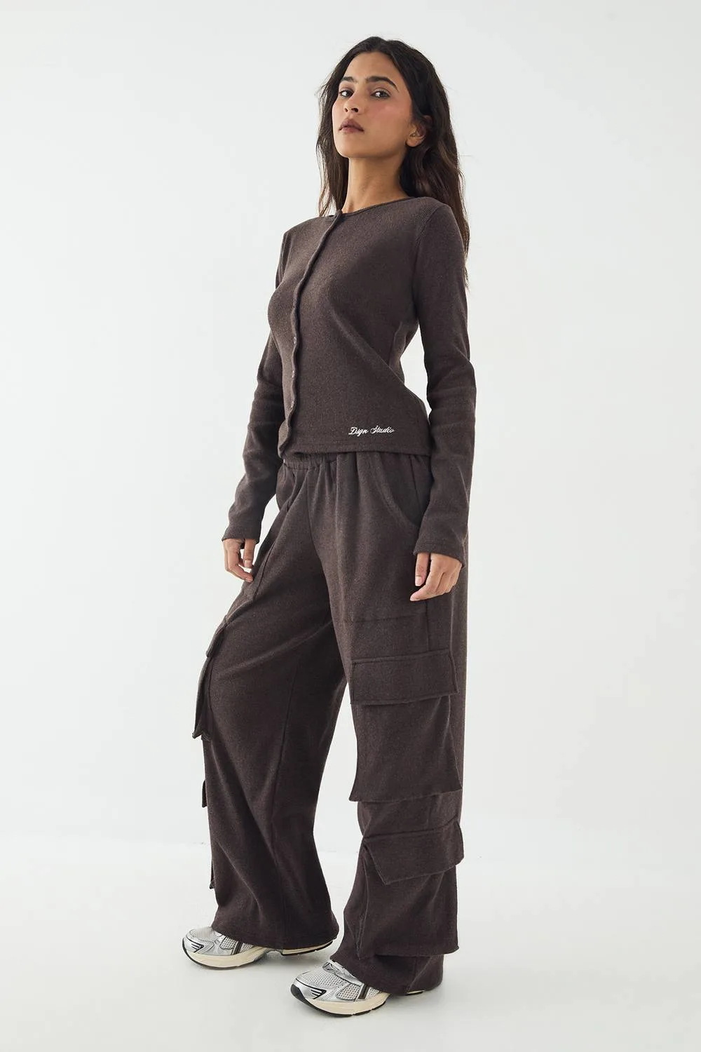 Brushed Rib Cargo Jogger Pants - Knitted by DSGN Studio
