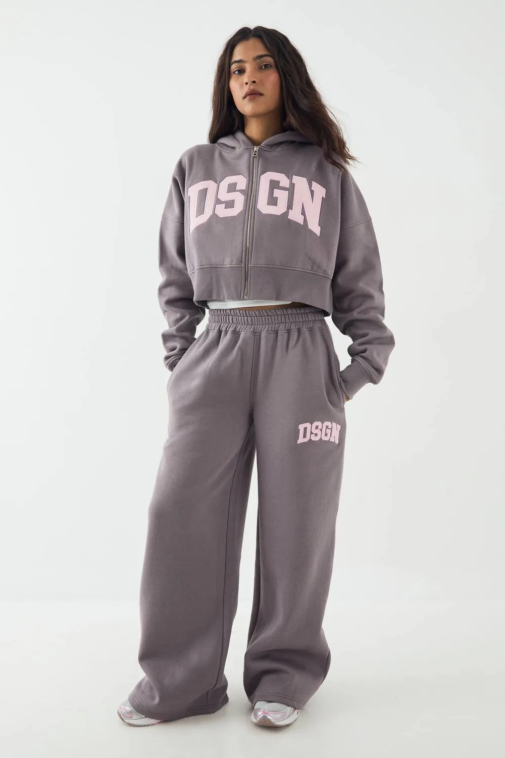 Cord Applique Straight Leg Jogger Pants - Polyurethane by DSGN Studio
