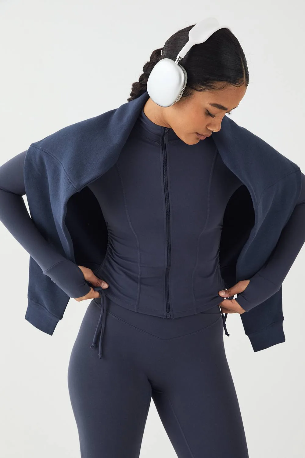 Sculpt Ruched Side Sports Jacket - Knitted by DSGN Studio