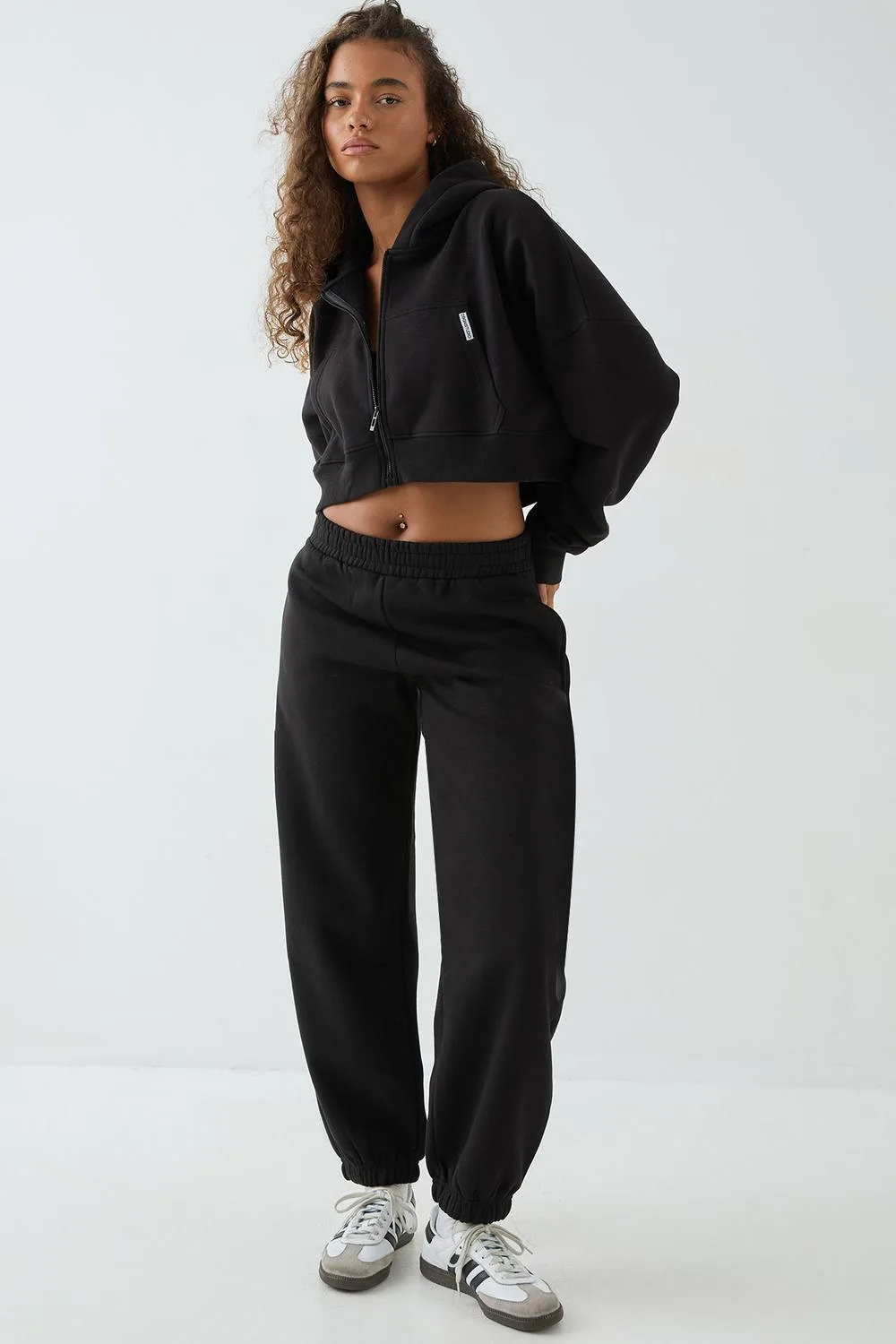 Oversized Cuffed Jogger Pants - Cotton/Polyurethane by DSGN Studio