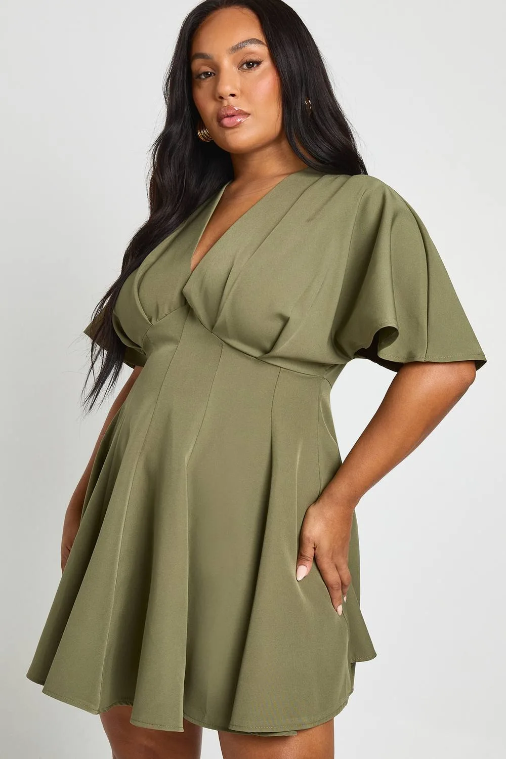 Pleated Skirt Skater Dress - Knitted by boohoo