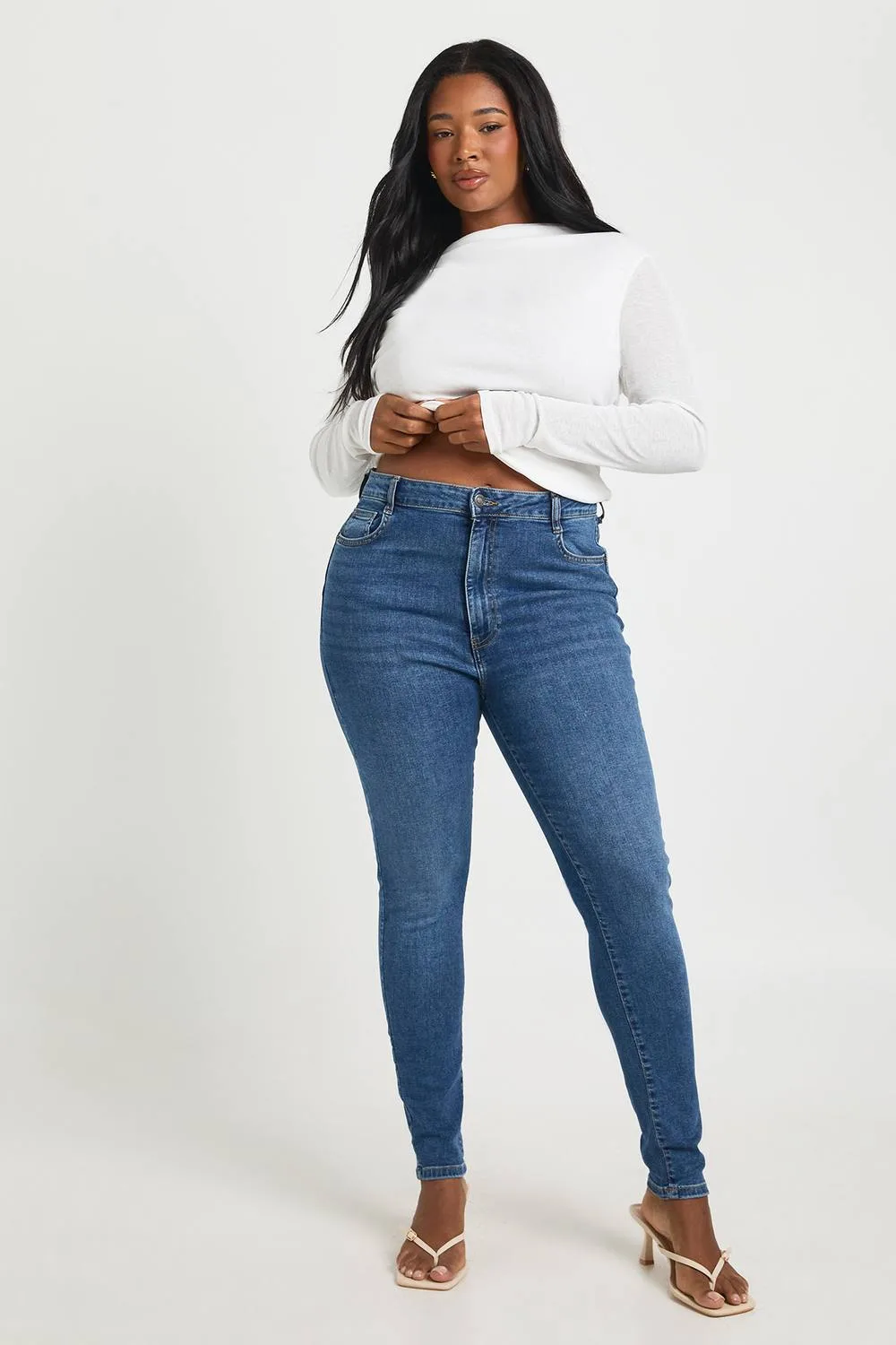 High Waist Booty Lifting Skinny Jean - Denim by boohoo