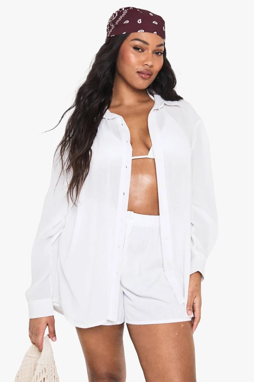 Beachwear Essentials Oversized Shirt - Woven by boohoo