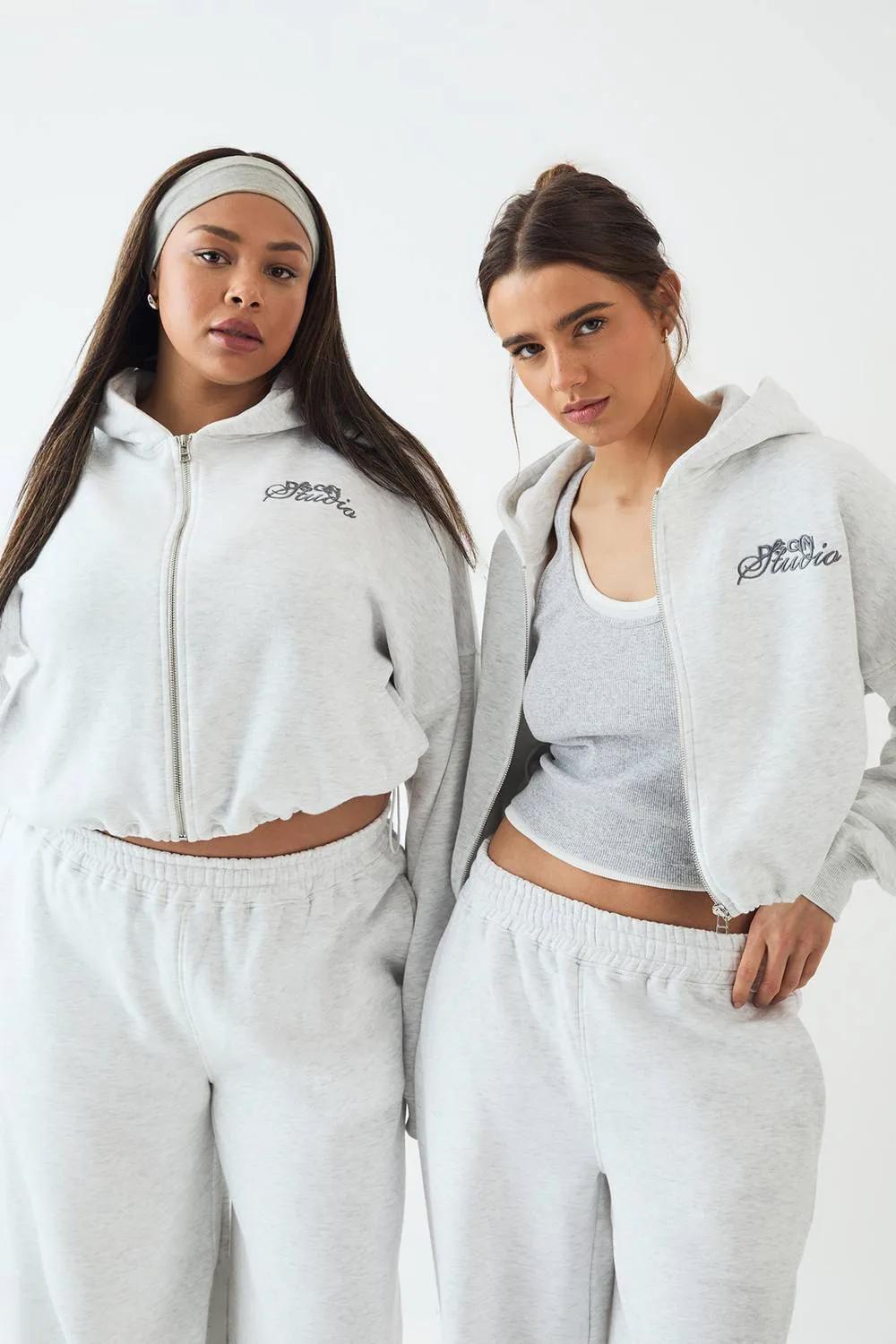 Towelling Applique Boxy Zip Through Hoodie - Cotton by DSGN Studio