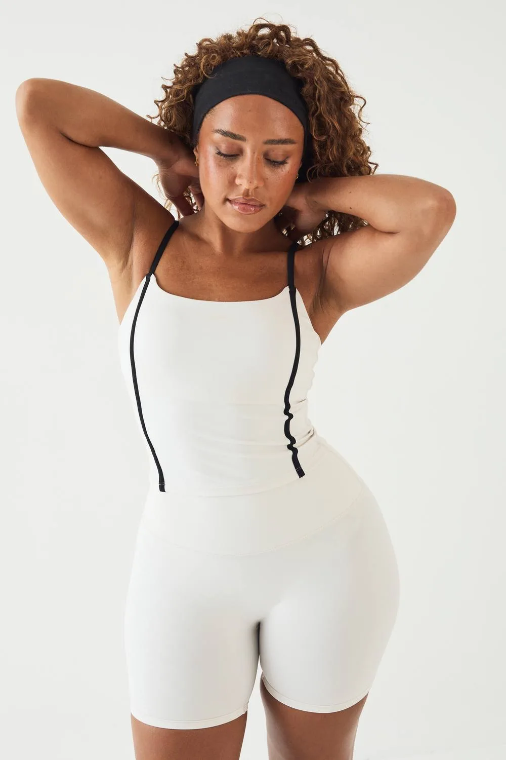 Sculpt Contrast Piping Vest Top - Elastane/Polyurethane by DSGN Studio