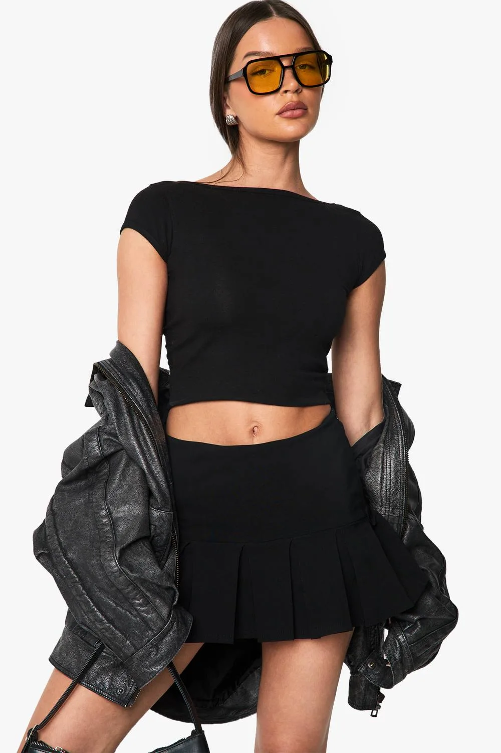 Pleated Tennis Skort - Woven by boohoo