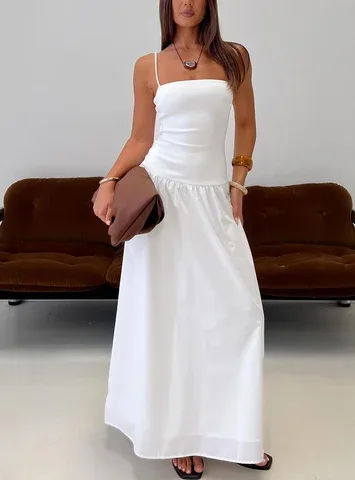 Erroll Drop Waist Knit Maxi Dress by Princess Polly Lower Impact
