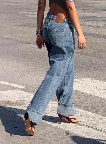 Ramos Diamante Low Rise Wide Leg Jeans