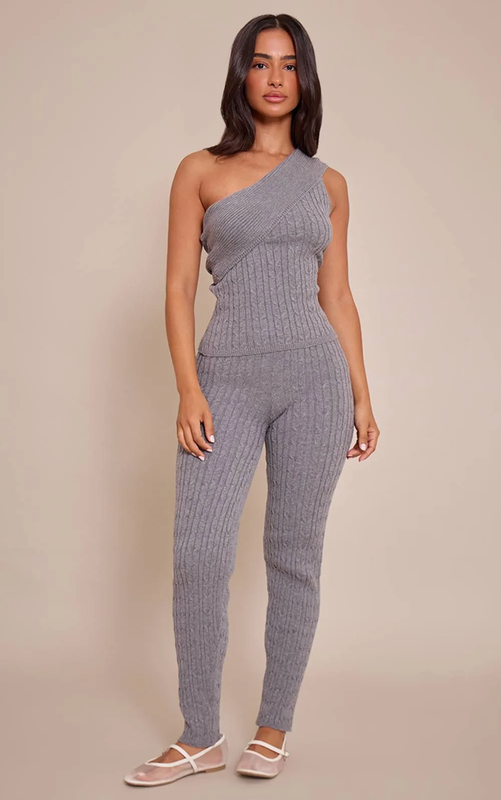 Cable Knit Trousers by PrettyLittleThing