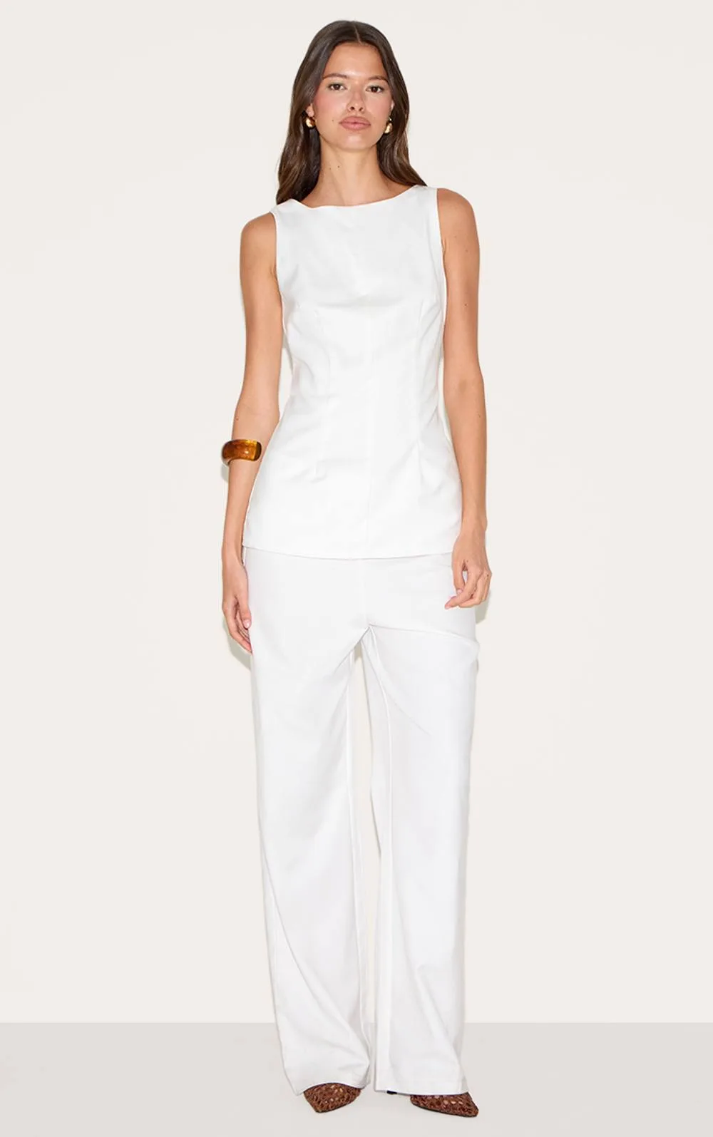 Tailored Boat Neck Longline Jumpsuit by PrettyLittleThing