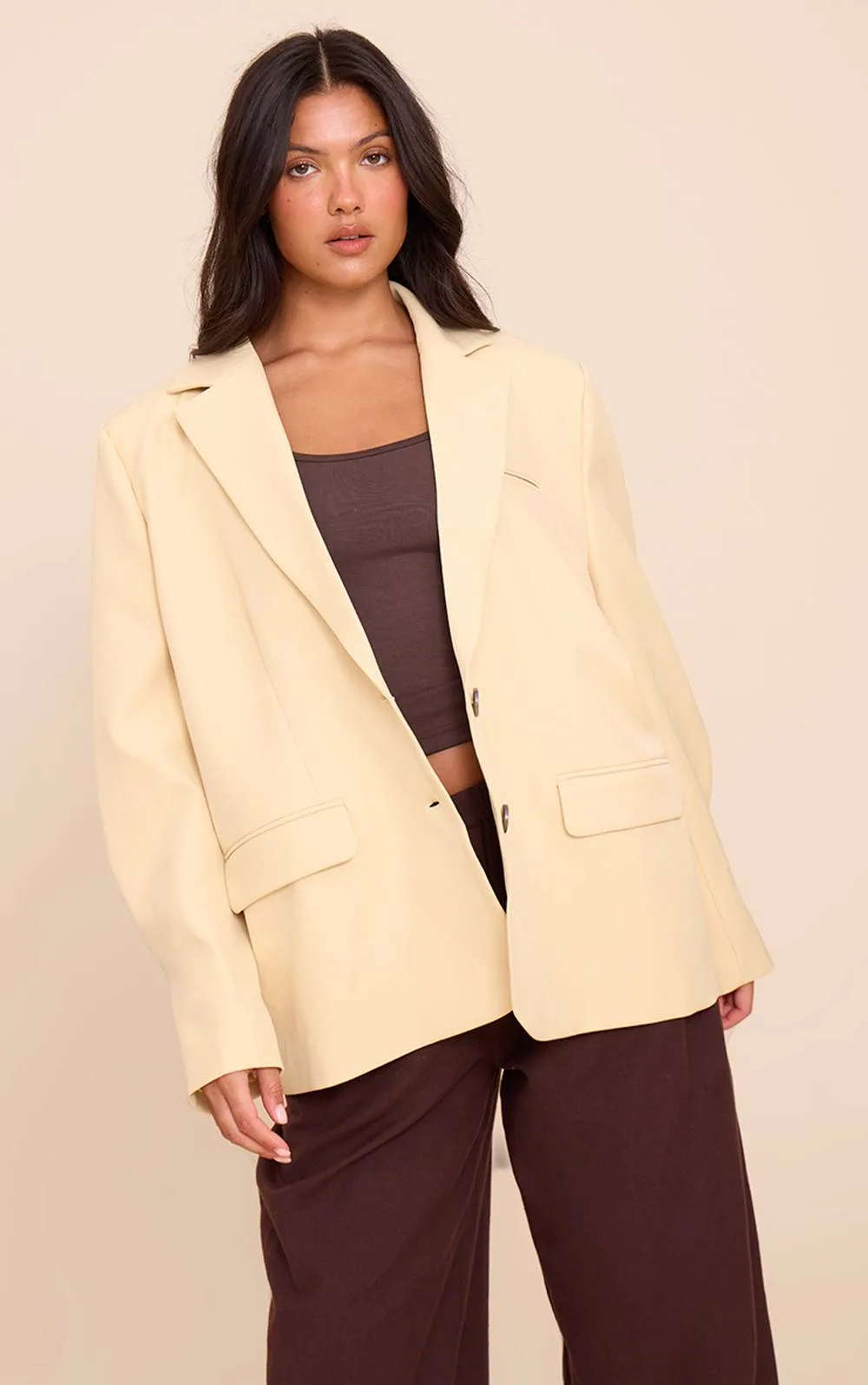 Super Boxy Sleeve Seam Detail Blazer