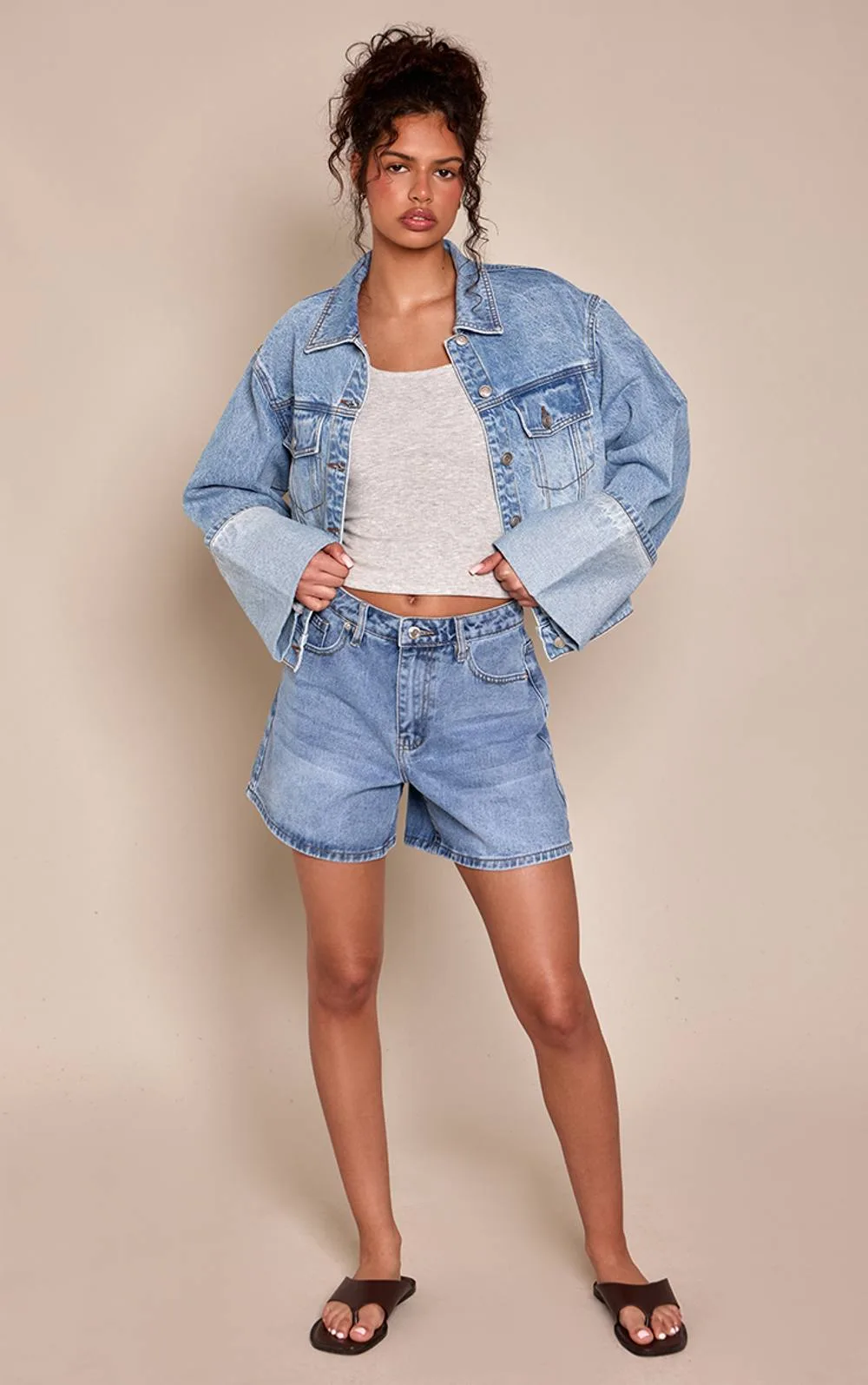 Rise Bermuda Denim Short by PrettyLittleThing
