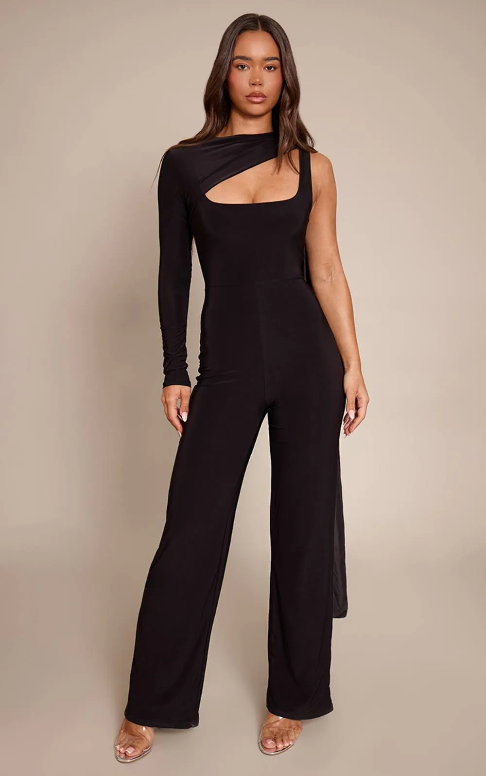 Slinky Cut Out Straight Leg Jumpsuit by PrettyLittleThing