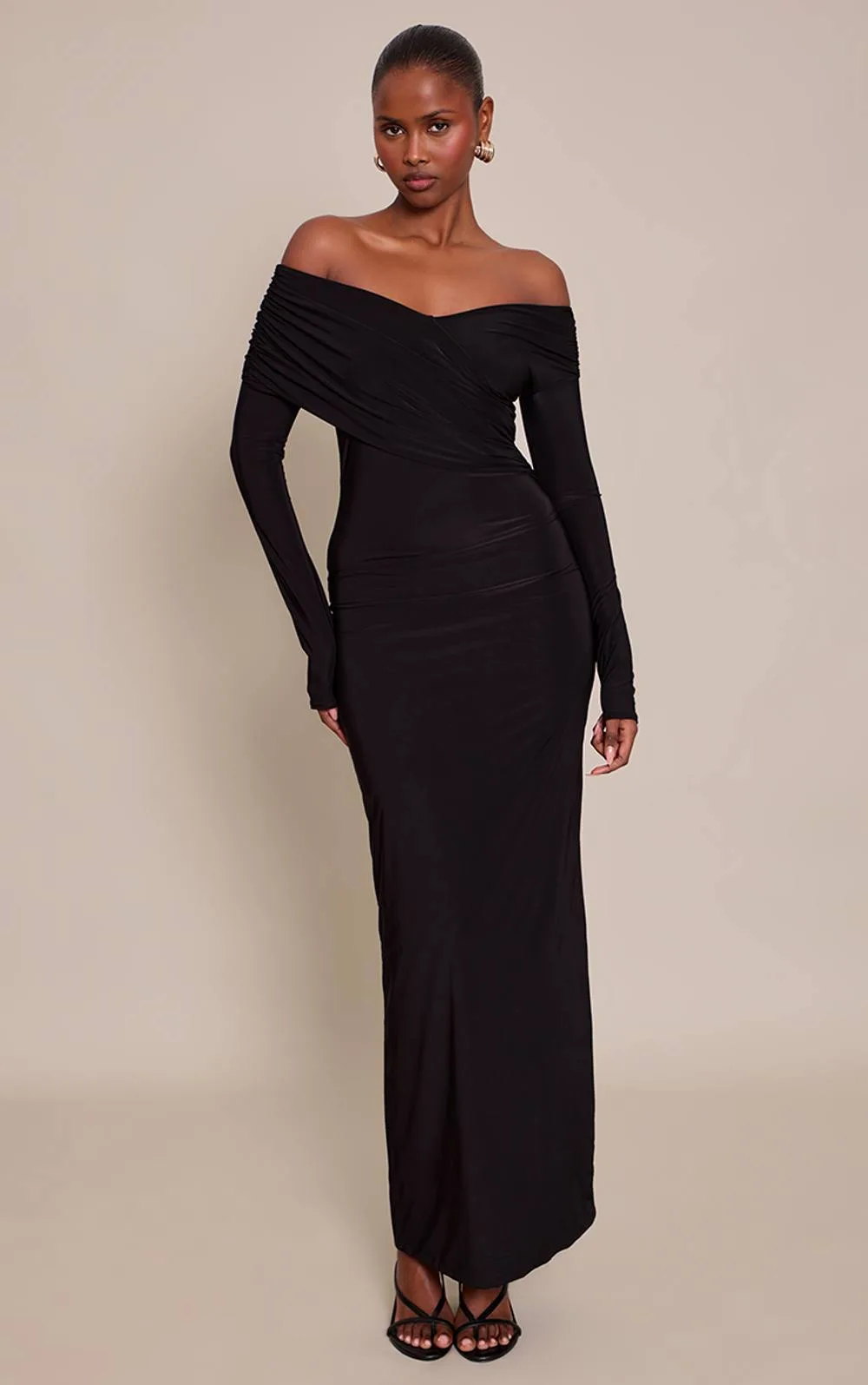 Slinky Cross Wrap Maxi Dress by PrettyLittleThing
