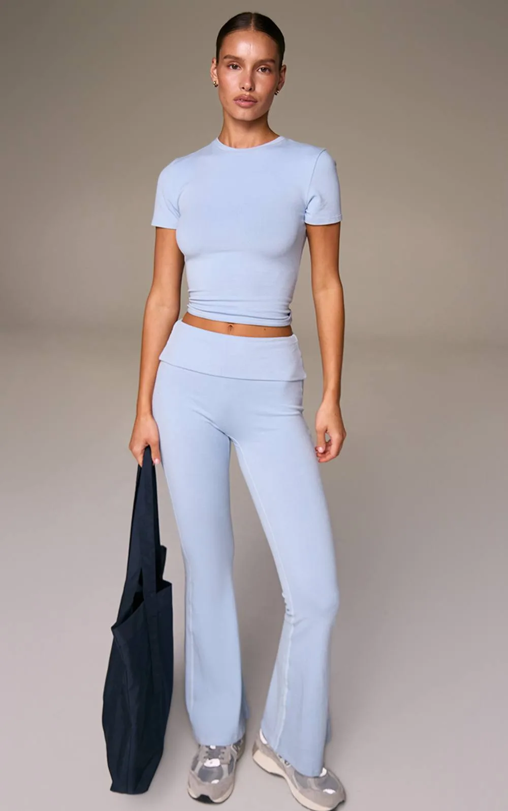 Soft Cotton Flared Yoga Pants by PrettyLittleThing