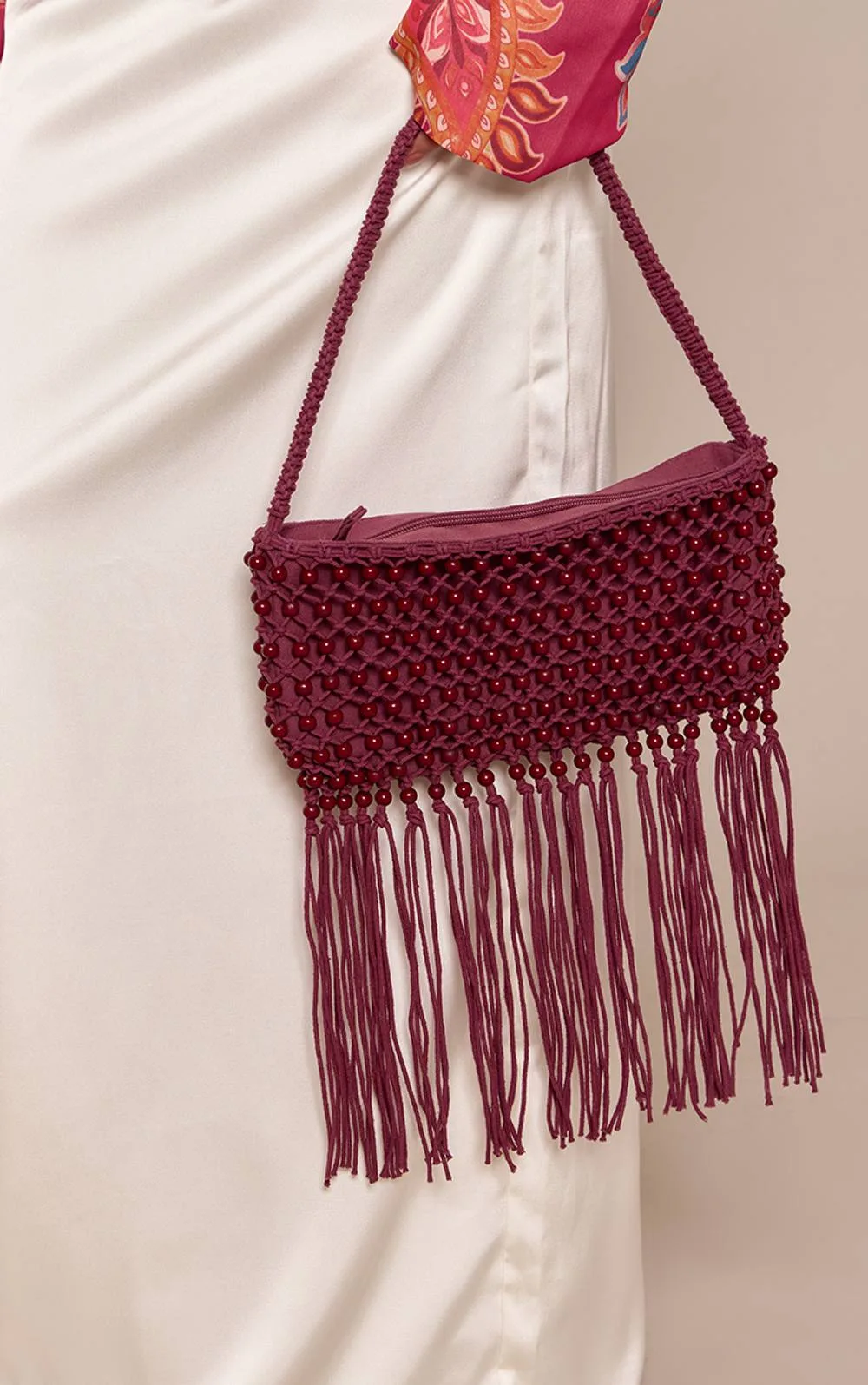 Beaded Fringe Shoulder Bag by PrettyLittleThing