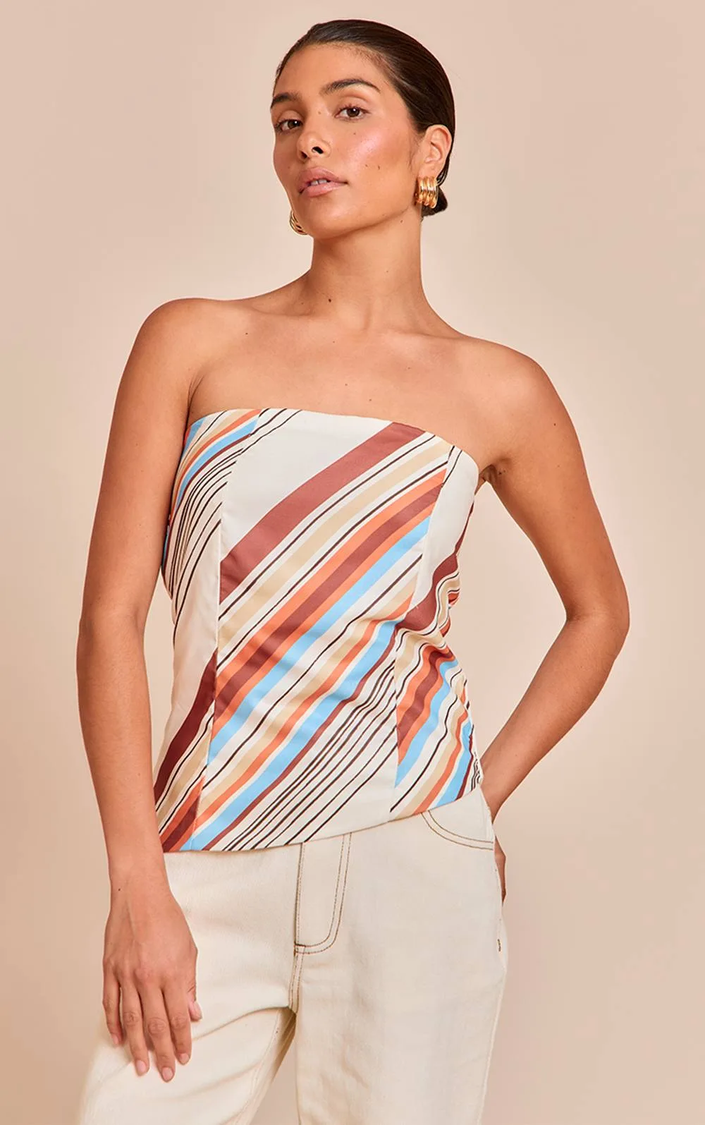 Stripe Bandeau Top