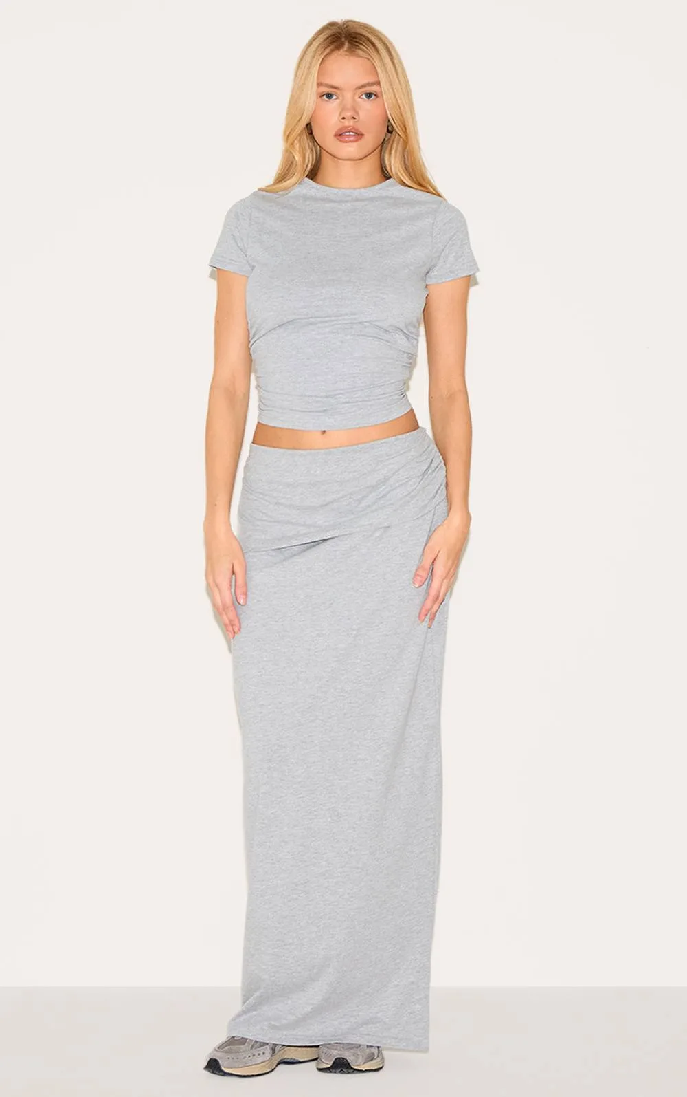 Foldover Cotton Maxi Skirt Co-Ord by PrettyLittleThing