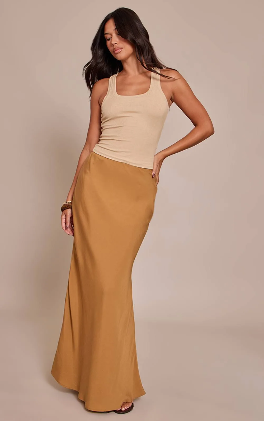 Tencel Basic Maxi Skirt by PrettyLittleThing