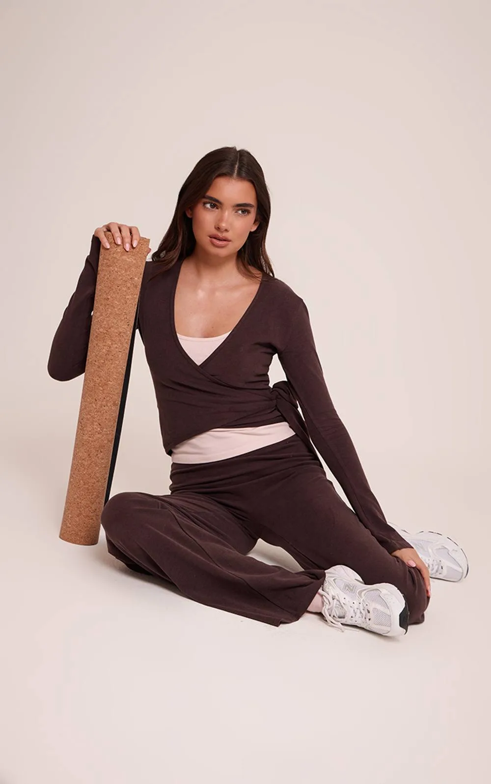 Soft Cotton Low Rise Straight Leg Lounge Trousers by PrettyLittleThing