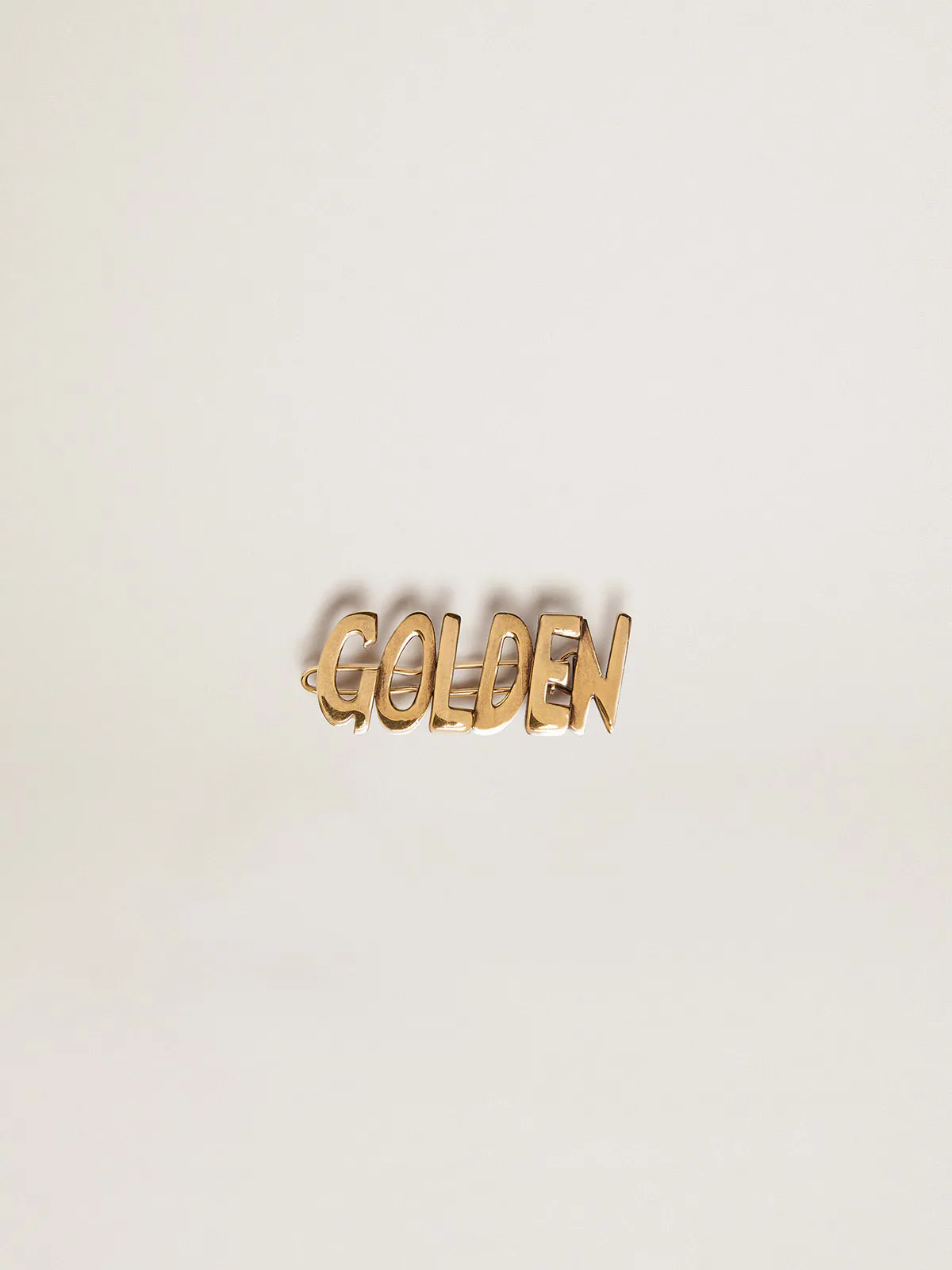 Lace Lock with Clip in Old Gold Color with Golden Lettering by Golden Goose