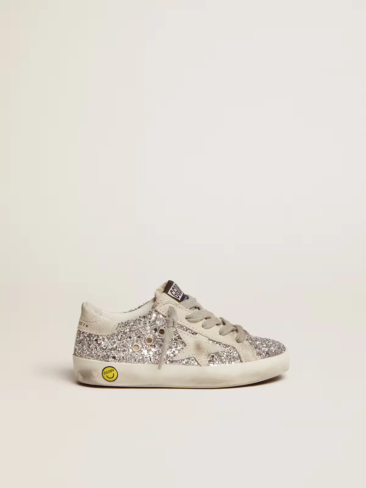 Super-Star with Silver Glitter and Suede Details by Golden Goose