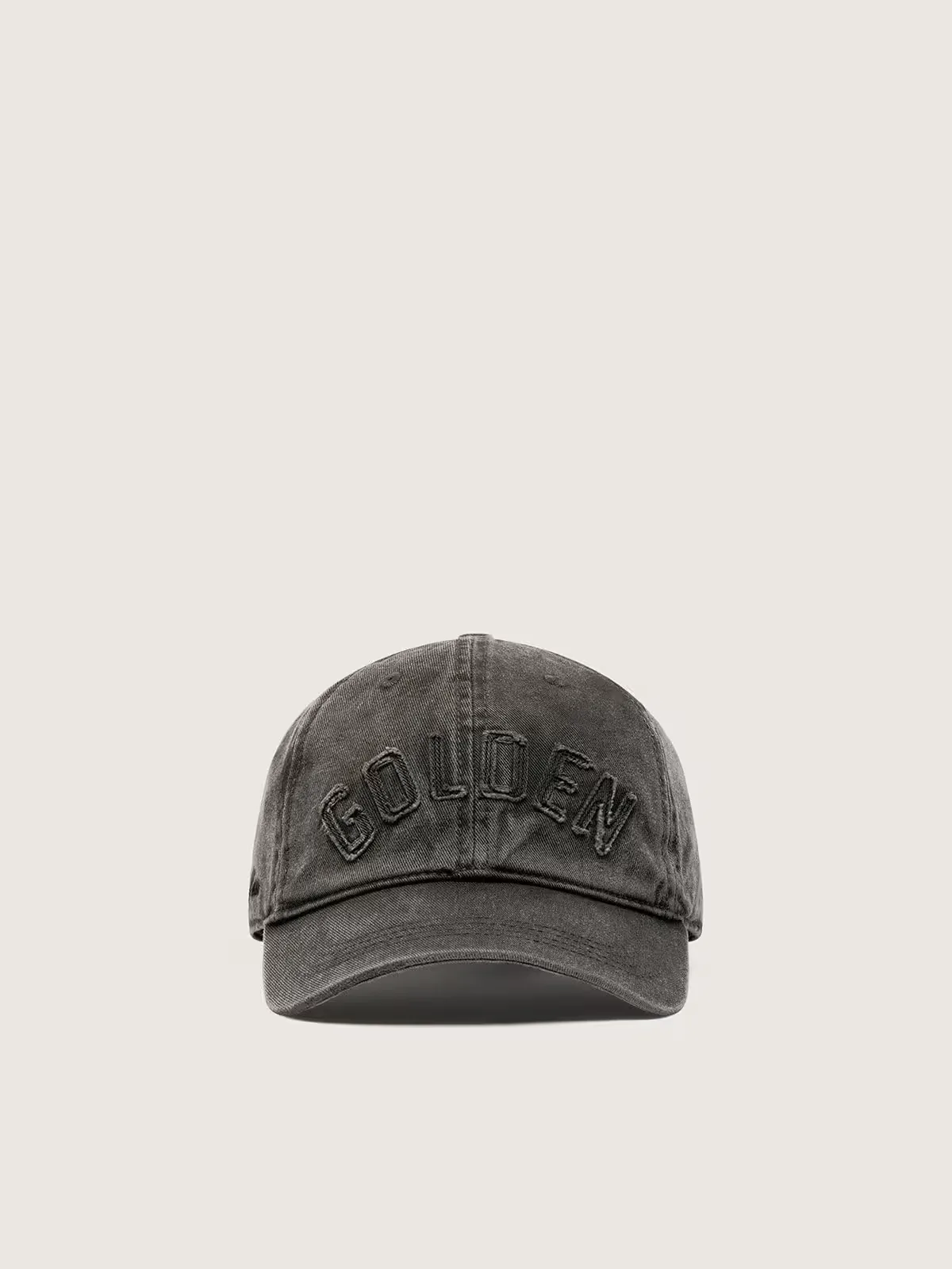 Anthracite Baseball Cap with Tone-On-Tone Golden Patch by Golden Goose