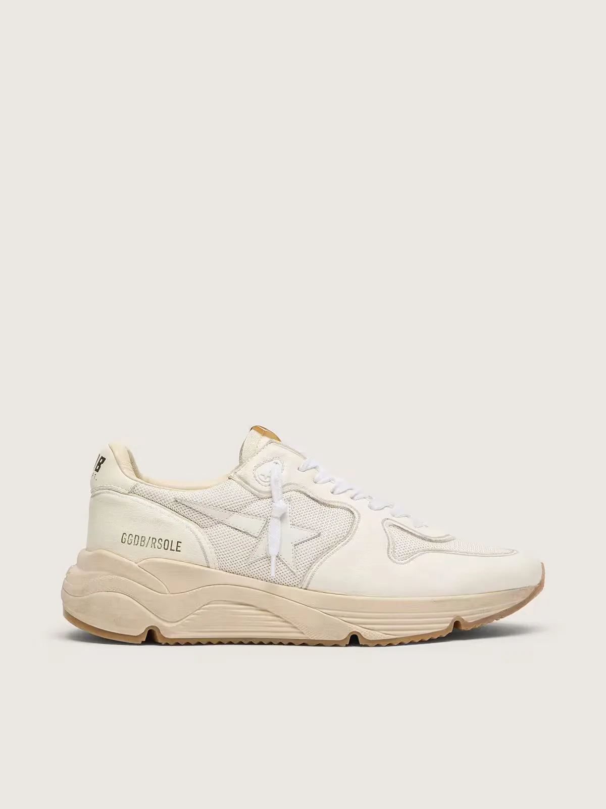 Running Sole in Mesh and White Nappa