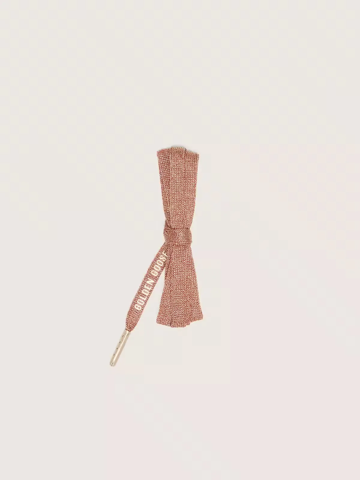 Peach Lurex Laces with Gold Details by Golden Goose