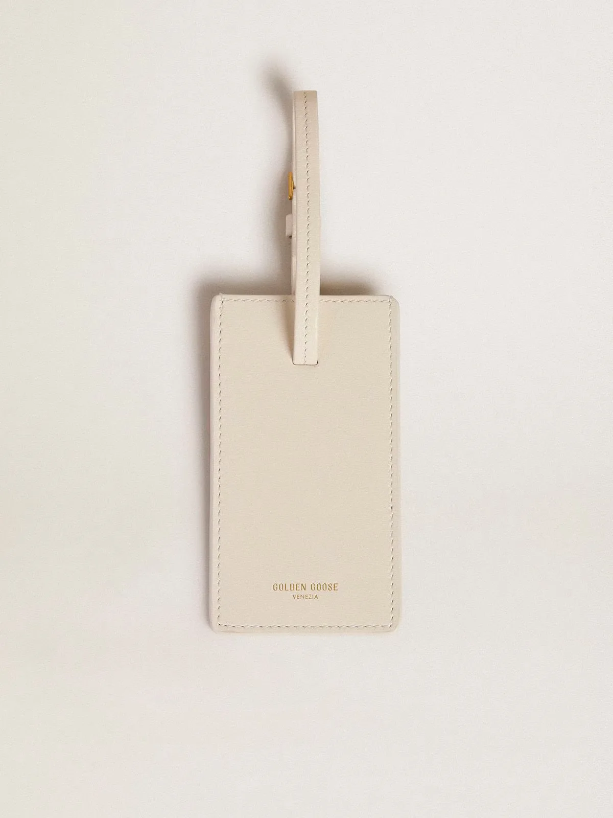 Worn White Luggage Tag by Golden Goose