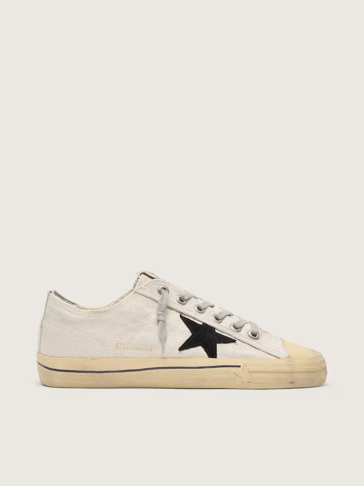 V-Star with Black Suede Star and Embroidered Lettering by Golden Goose