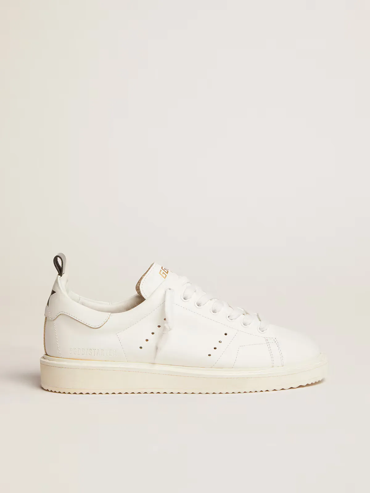 Starter in Leather with Star on the Heel Tab by Golden Goose